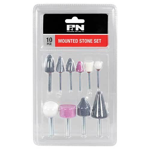 P&N 166044671 Stone Mounted Set 10 piece for Grinding / Sharpening