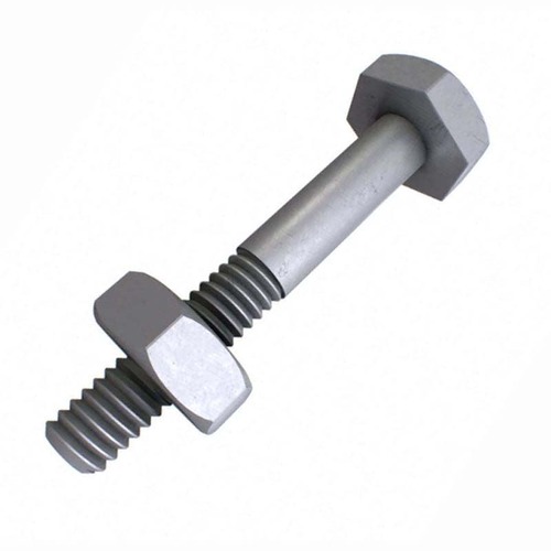 M36 x 300mm Hex Bolt and Nut Class 4.6 Plain - Pack of 5