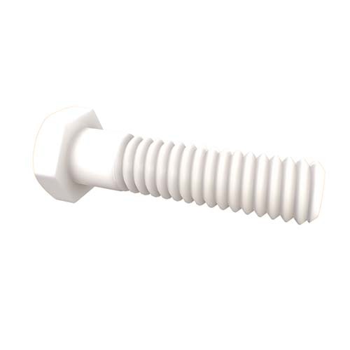 M8 x 100mm Metric Hex Head Bolt DIN 931 Natural Nylon - Pack of 25