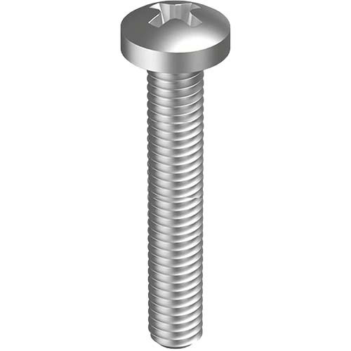 M2.5 x 12mm Pan Phillips Metal Thread Screw Mild Steel Zinc  - Box of 200