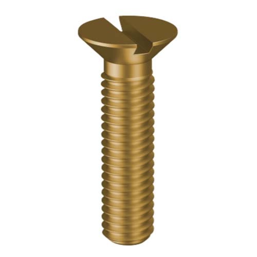 M4 x 8mm Countersunk Slotted Metal Thread Screw Brass  - Pack of 100