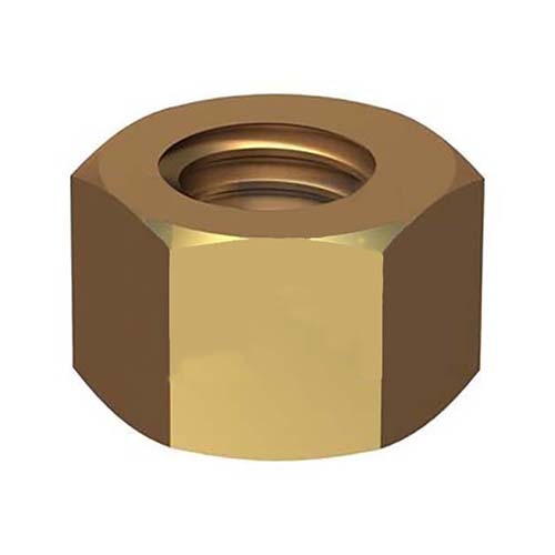 5/8" UNC Heavy Hex Nut Grade 2H Zinc Yellow Passivate - Pack of 16