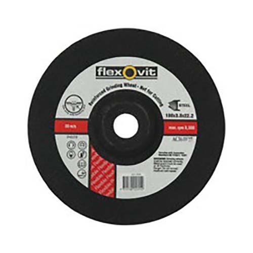 Flexovit Grinding Wheel Flexible Disc AC60 178 x 3 x 22mm - Pack of 10