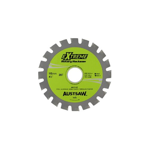 Austsaw 115mm (4.5") Rotary Hacksaw Blade - 22.2mm Bore - 20 Teeth