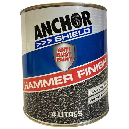 Anchor Hammer Anti Rust Paint Finish Black 601054 - 4L