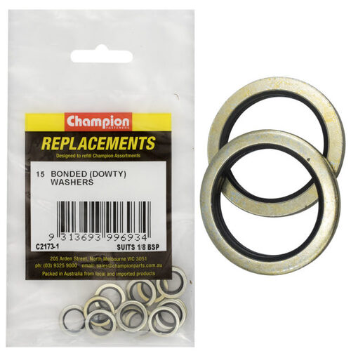 Champion C2173-1 Dowty Seal Washer Suits 1/8" BSP - 15/Pack