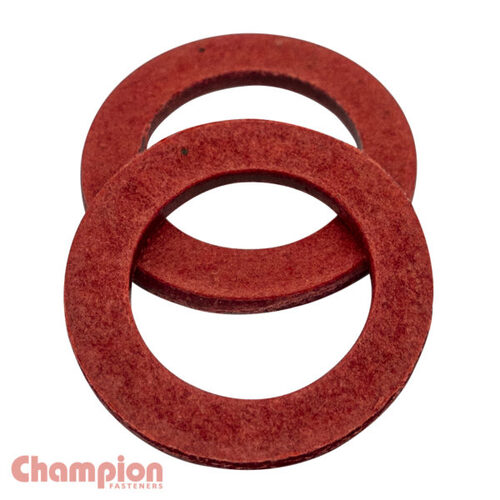 Champion CFW3321 Fibre Flat Washer 1/2" x 3/4" x 3/32" Red - 50/Pack
