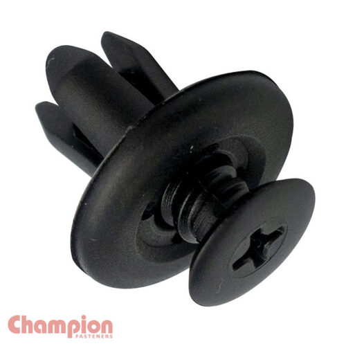 Champion CBP165 Push Rivet 11 x 20 x 8mm Black Plastic - 50/Pack