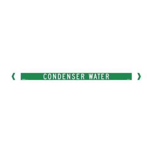 Brady Pipe Marker Condenser Water White/Jade Green 40-75mm O.D. - 10/Pack