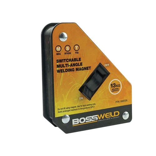 Set of 2 - Bossweld Switchable 2 Angle Welding Magnet 13kg Holding Capacity