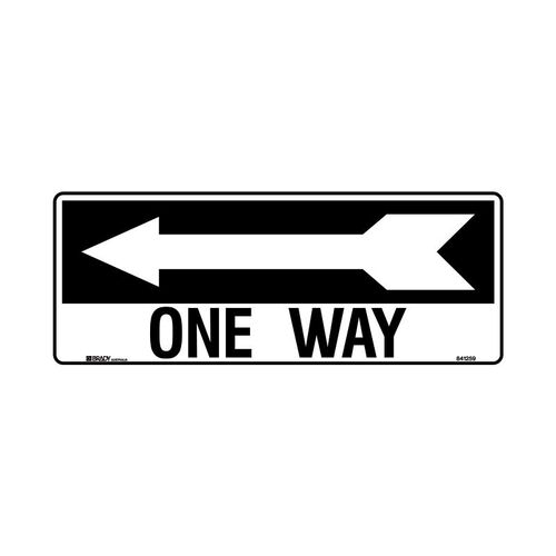 Brady Directional Sign - One Way Arrow Left 180 x 450mm Metal