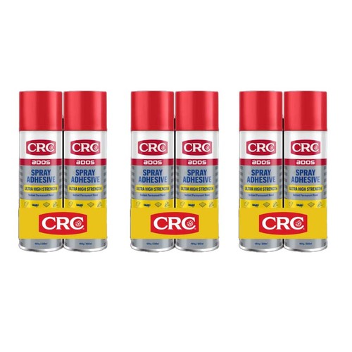 Set of 3 - CRC ADOS Ultra High Strength Spray Adhesive Combo Pack 404g