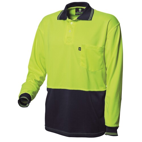 WS Workwear Hi-Vis Polo Shirt Lime/Green, Large