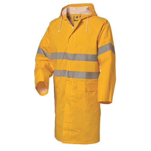 WS Workwear Waterproof Jacket With Reflective Tape Yellow, Medium