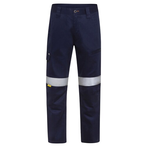 Boomerang Mens Light Weight Taped Drill Utility Pants Navy 107 Stout