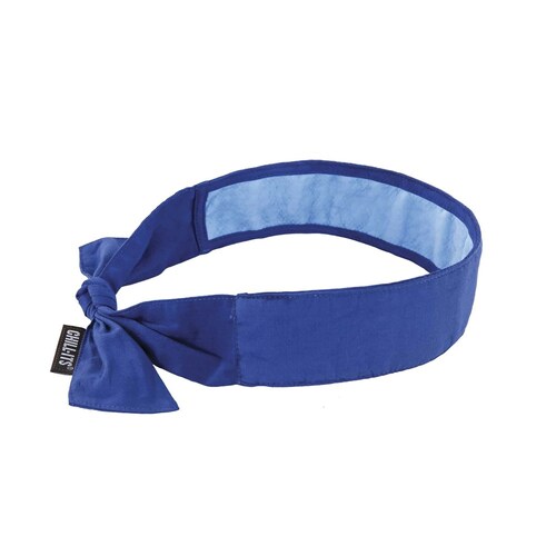 Ergodyne Chill-Its 6700CT Evaporative Cooling Bandana Solid Blue - Pack of 24