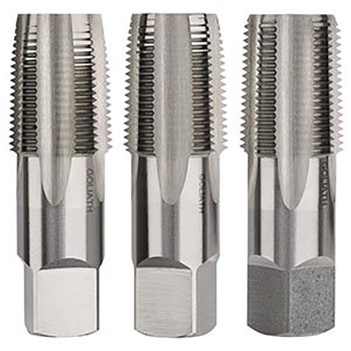 Goliath 1/16" x 27 TPI NPT HSS Bright Tap Set - B80YJD4