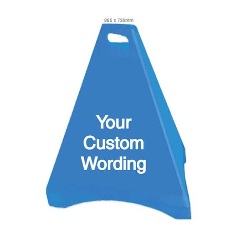 Brady Custom Safety Pyramid Sign With Reflective Message 885 x 790mm - Blue