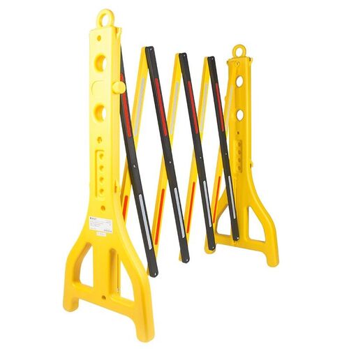 Brady Economy Plastic Expanding Barrier - Yellow/Black