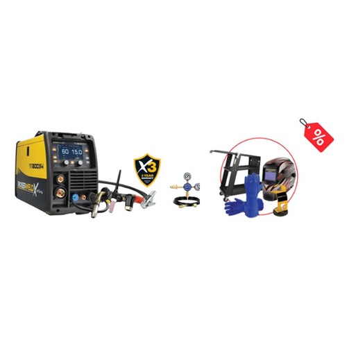 Bossweld X-Series MST 200X4 240V 10Amp Multiprocess 4 In 1 Welder Bundle