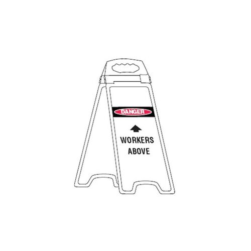 Brady Deluxe Floor Stand Danger Wokers Above 670 x 280mm