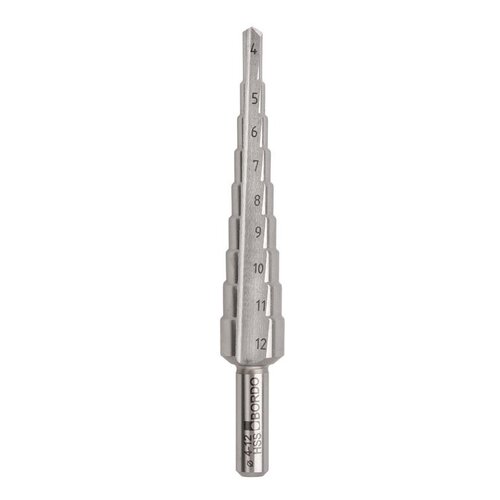 Bordo Straight Flute HSS Step Drill Bit 4-12 x 1mm