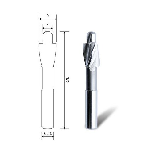 Bordo 6 x 3.2mm 180 Degree Counterbore For M3 Screw - 3870-3.0