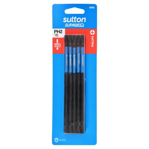 Sutton S200H10G02 PH2 x 150mm Phillips Screwdriver Bit S200 Supatorq (10 Pack)