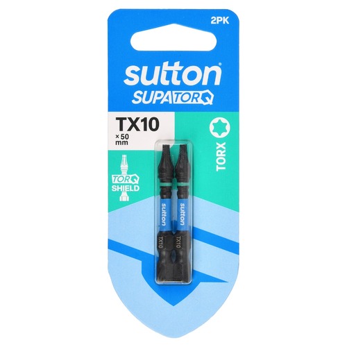 Sutton S212H02B10 TX10 x 50mm Torx Screwdriver Bit S212 Supatorq (2 Pack)