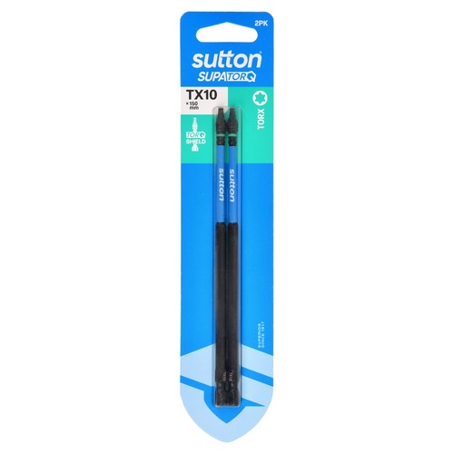 Sutton S212H02G10 TX10 x 150mm Torx Screwdriver Bit S212 Supatorq (2 Pack)