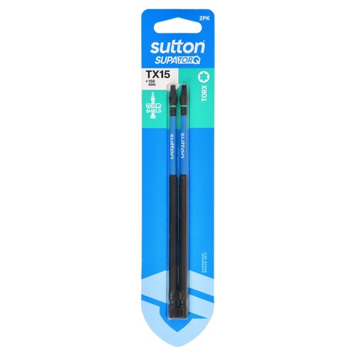 Sutton S212H02G15 TX15 x 150mm Torx Screwdriver Bit S212 Supatorq (2 Pack)