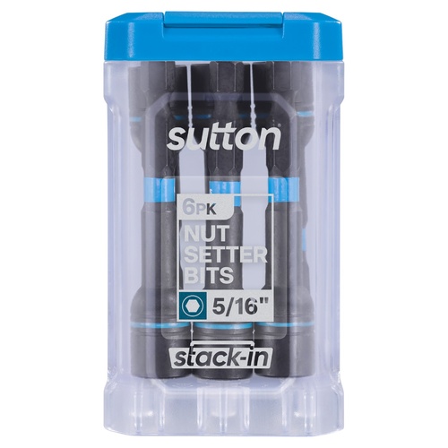 Sutton S230T06CB 5/16" x 65mm Stack-In Magnetic Nutset Bit S230 Supatorq, 6 Pcs