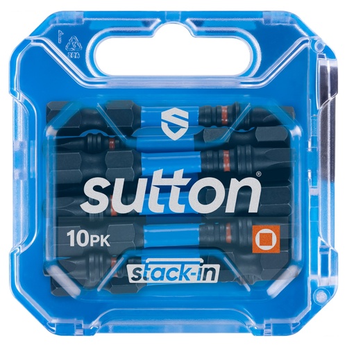 Sutton S204T10B02 SQ2 x 50mm Stack-In Square Screwdriver Bit S204 Supatorq, 10/Pack