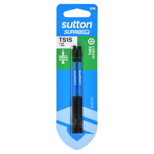 Sutton S214H02E15 TS15 x 100mm Torx-S Screwdriver Bit S214 Supatorq (2 Pack)