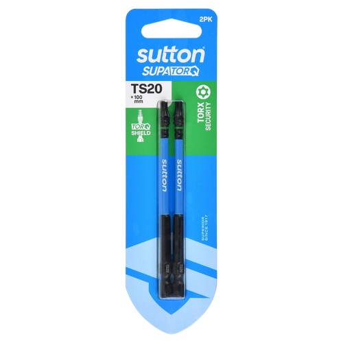 Sutton S214H02E20 TS20 x 100mm Torx-S Screwdriver Bit S214 Supatorq (2 Pack)