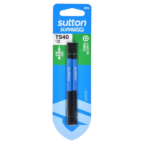 Sutton S214H02E40 TS40 x 100mm Torx-S Screwdriver Bit S214 Supatorq (2 Pack)