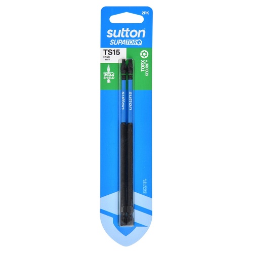 Sutton S214H02G15 TS15 x 150mm Torx-S Screwdriver Bit S214 Supatorq (2 Pack)