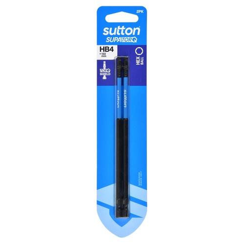 Sutton S210H02G04 HB4 x 150mm Hex Ball Screwdriver Bit S210 Supatorq - 2/Pack