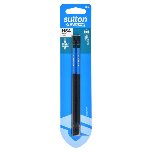 Sutton S208H02G04 HS4 x 150mm Hex-S Screwdriver Bit S208 Supatorq - 2/Pack