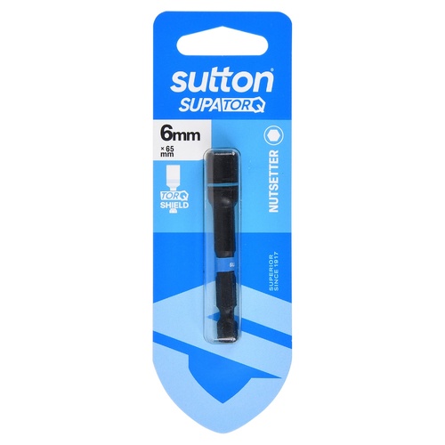 Sutton S230H01CF 6 x 65mm Magnetic Nutsetter Bit S230 Supatorq