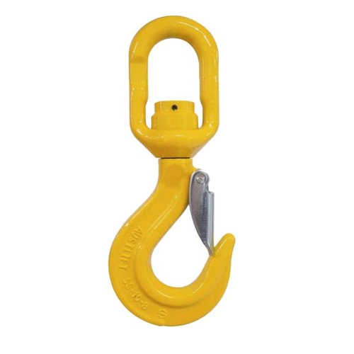 Austlift G80 Swivel Hook W/ Safety Catch Ball Bearing SS Type 8mm - 103308