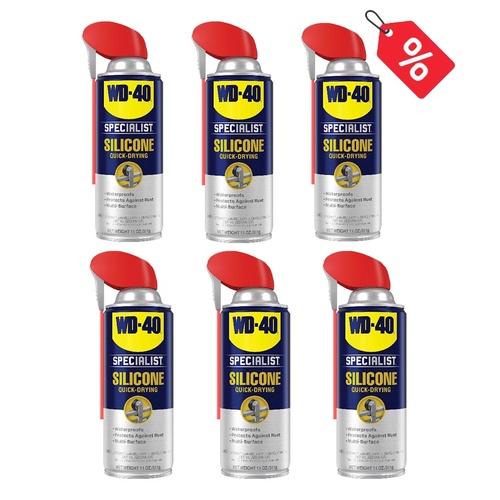 Pack of 6 - WD-40 Specialist Silicone Lubricant 300g