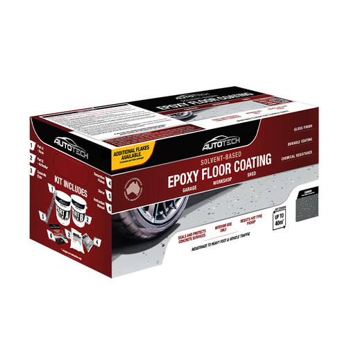 AutoTech Epoxy Floor Coating Solvent Based Carbon Kit 8L