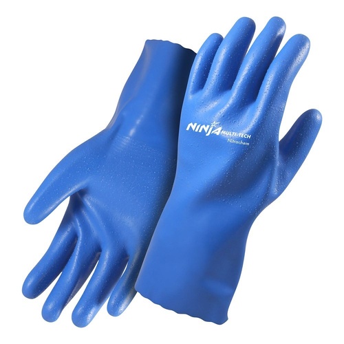 Ninja Multi-Tech Nitrachem Gloves Blue Size Extra Large - Pack of 2