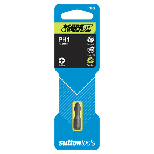 Sutton S106 Phillips Impact Screwdriver Bit Torsion Insert Carded CRV