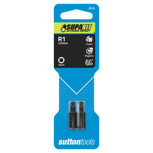 Sutton S118 Robertson Impact Screwdriver Bit Insert Carded CRV