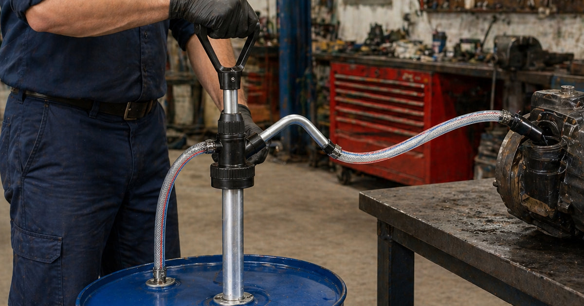 Rotary vane diesel transfer pump with hose and nozzle for Australia fuel transfer selection guide