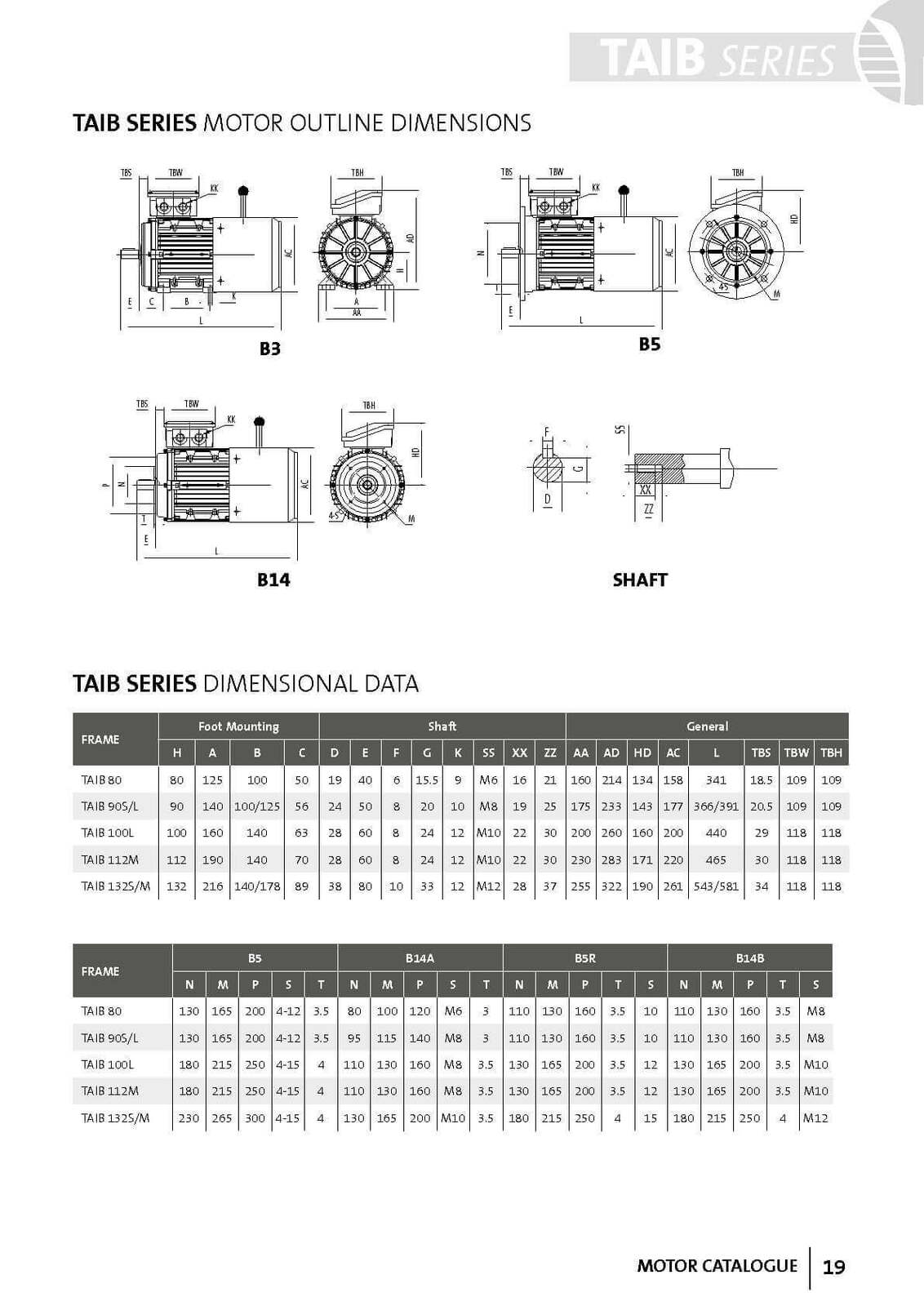 0.37 kW Motor (1/2 HP) 415 V Three Phase Aluminium Motor with Brake3