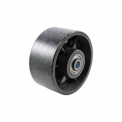 100mm Cast Iron Wheel - 20mm Precision Bearing Black W8