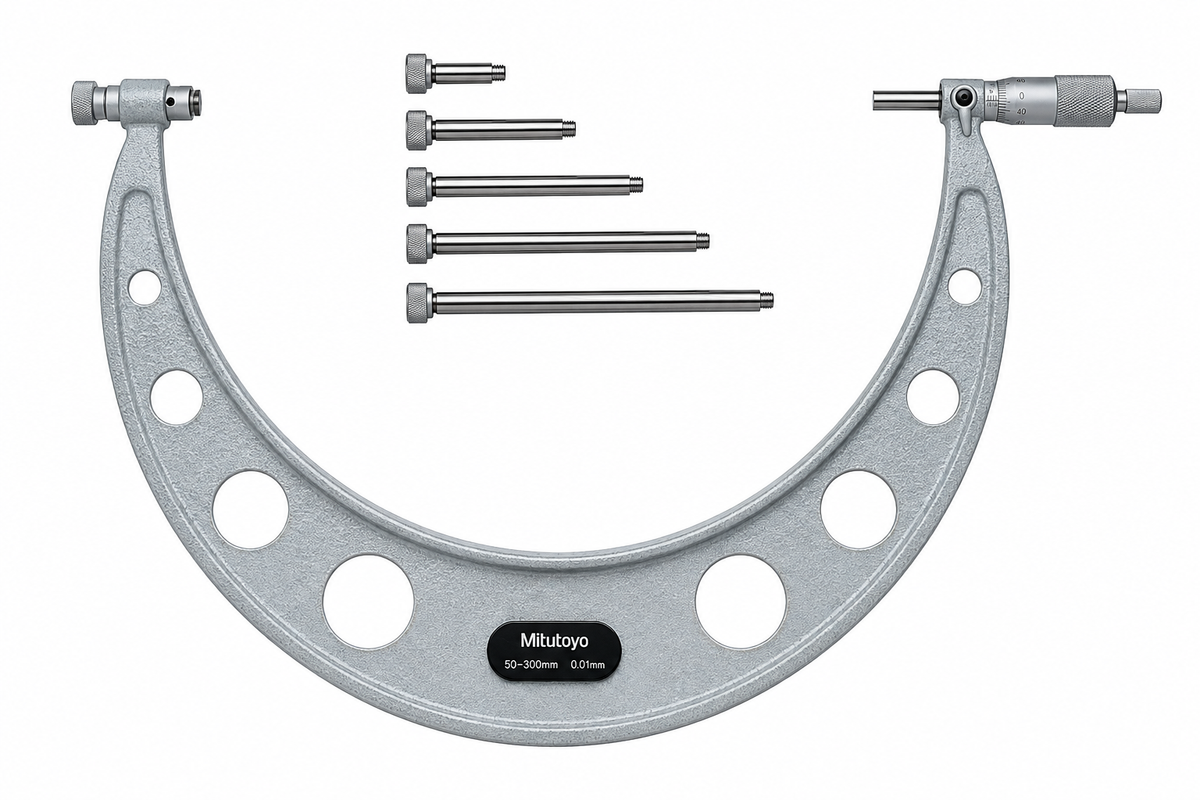 Mitutoyo Outside Micrometer with Interchangeable Anvils Series 104 (Metric)